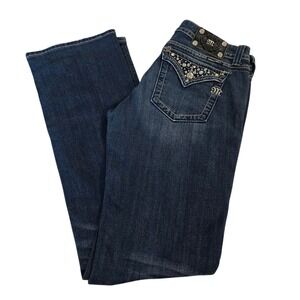 Miss Me Dark Blue Bootcut Jeans long